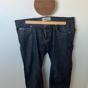Men’s size 34 Naked and Famous raw denim jeans SuperSkinnyGuy